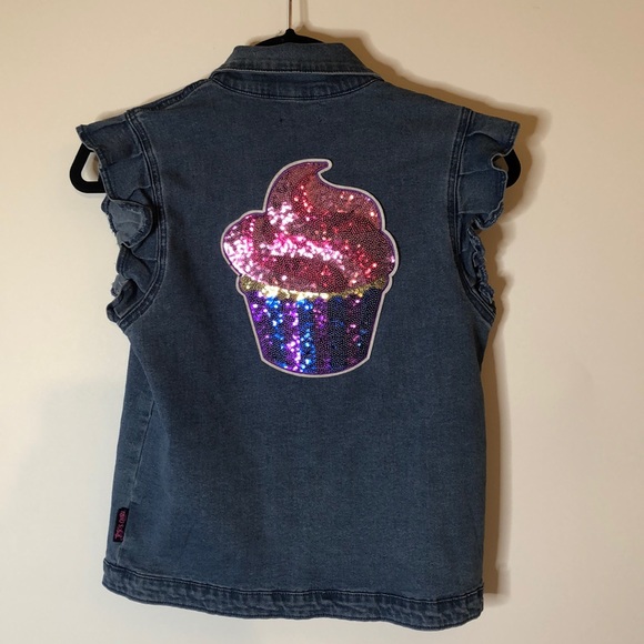 jojo siwa blue jean vest